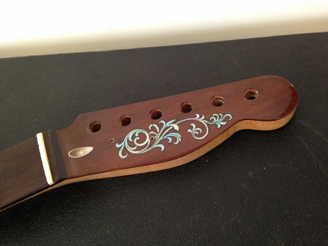 Inlaid Neck for Telecaster - High Quality Abalone and Pearl inlay TE166